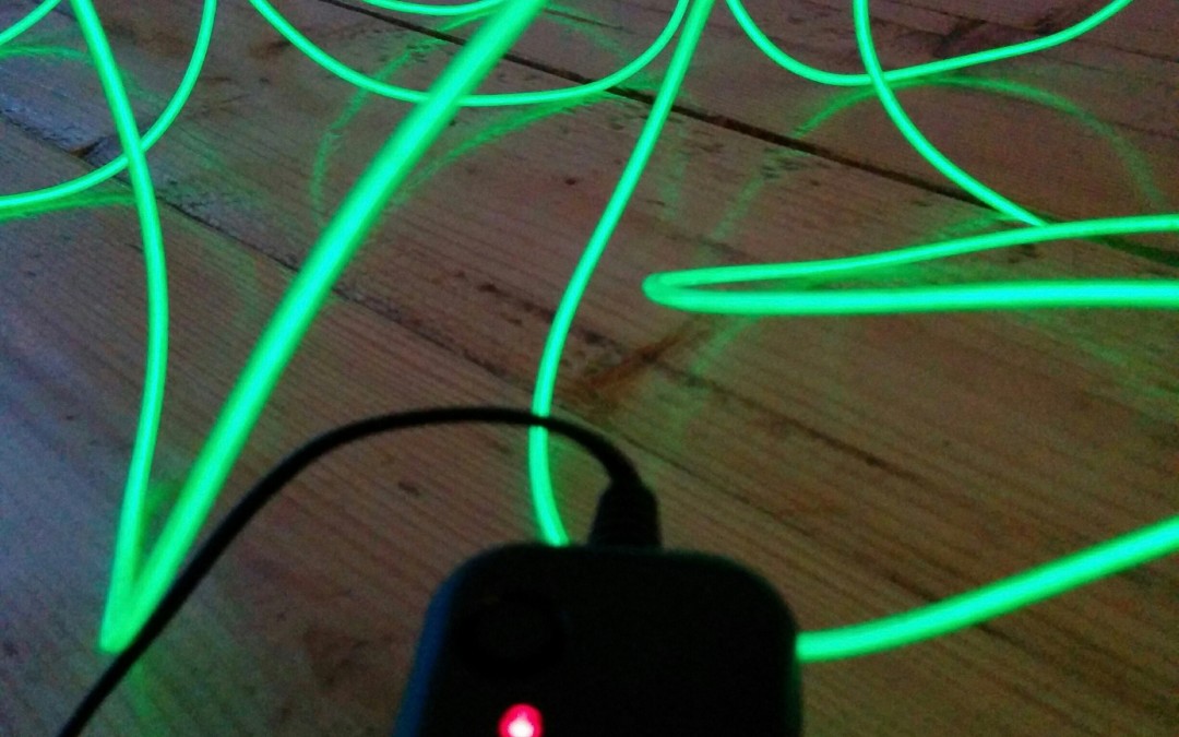 EL-wire voor de zijkanten van de fiets