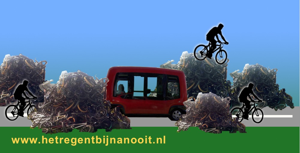 zelrijdend-fietspad-berm