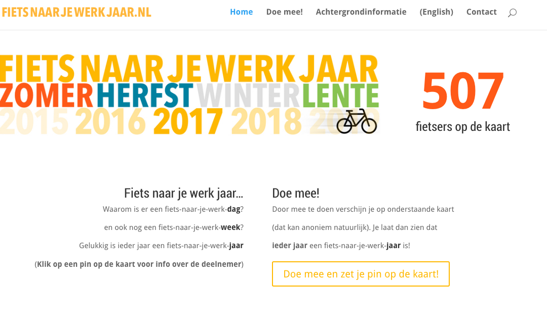 Al 500+ “deelnemers” aan fietsnaarjewerkjaar.nl